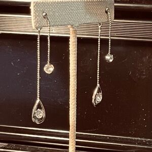 Lia Sophia Silver Drop Earrings
